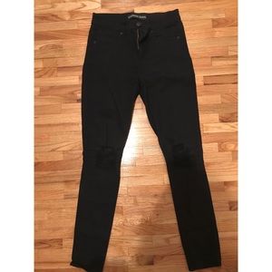 EXPRESS HIGH WAISTED BLACK SKINNY JEANS